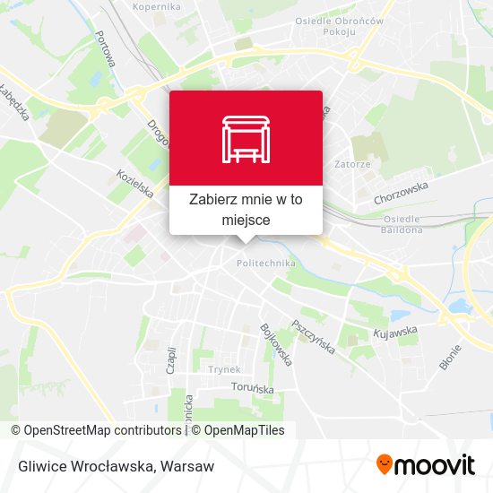 Mapa Gliwice Wrocławska