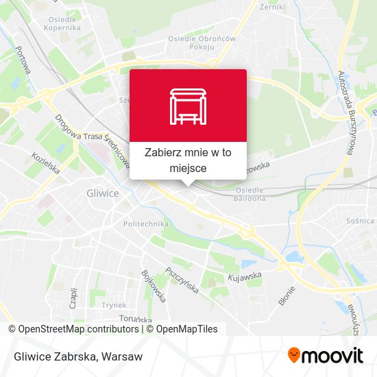 Mapa Gliwice Zabrska