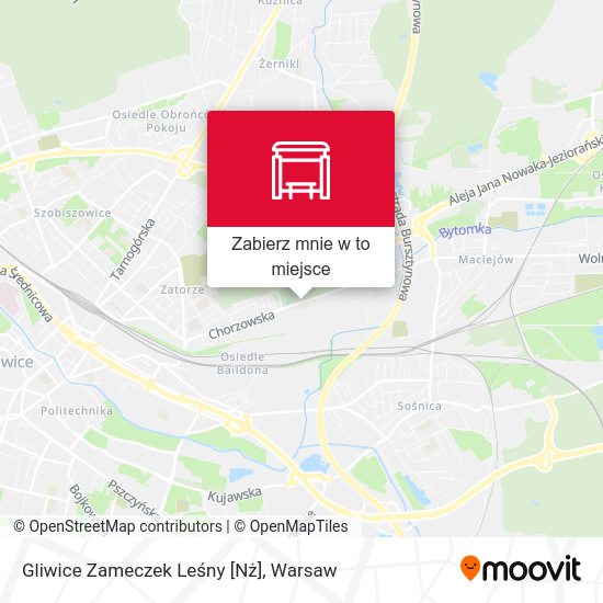 Mapa Gliwice Zameczek Leśny [Nż]