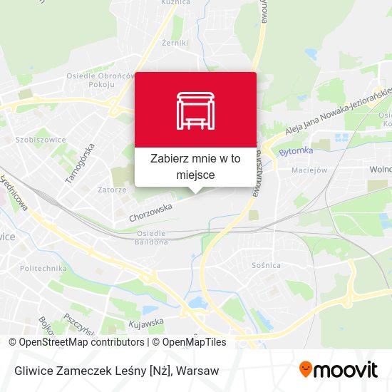 Mapa Gliwice Zameczek Leśny [Nż]