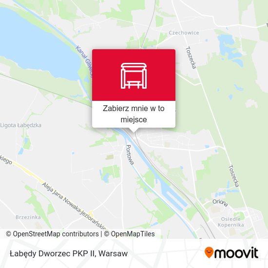 Mapa Łabędy Dworzec PKP II