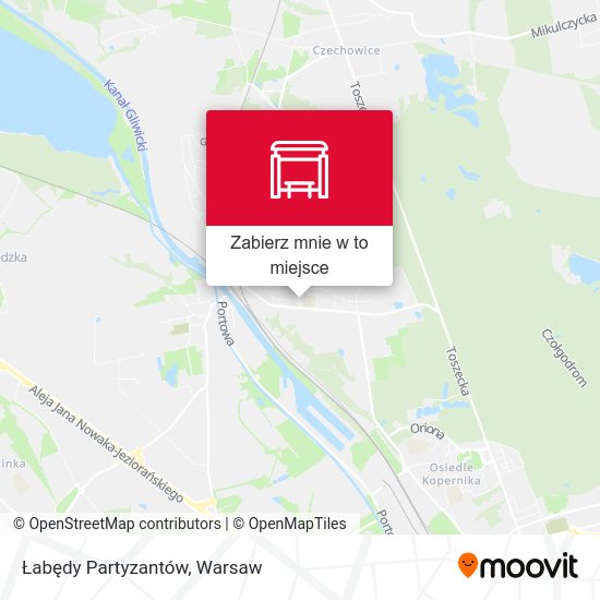 Mapa Łabędy Partyzantów