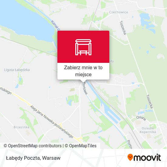 Mapa Łabędy Poczta