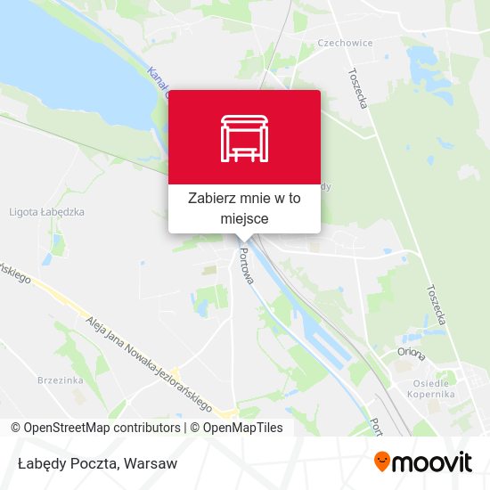 Mapa Łabędy Poczta