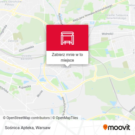 Mapa Sośnica Apteka