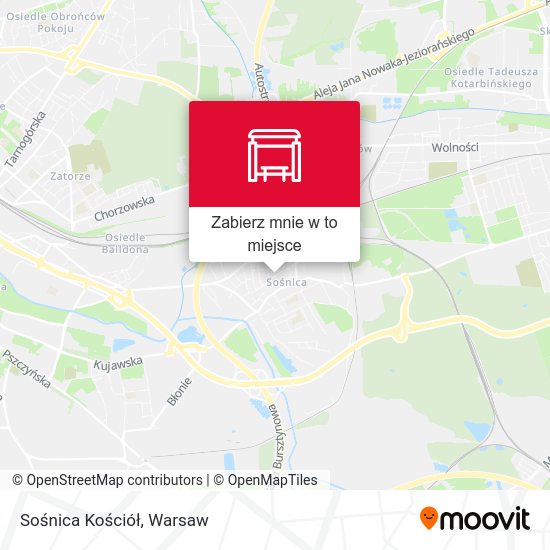 Mapa Sośnica Kościół