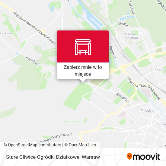 Mapa Stare Gliwice Ogródki Działkowe