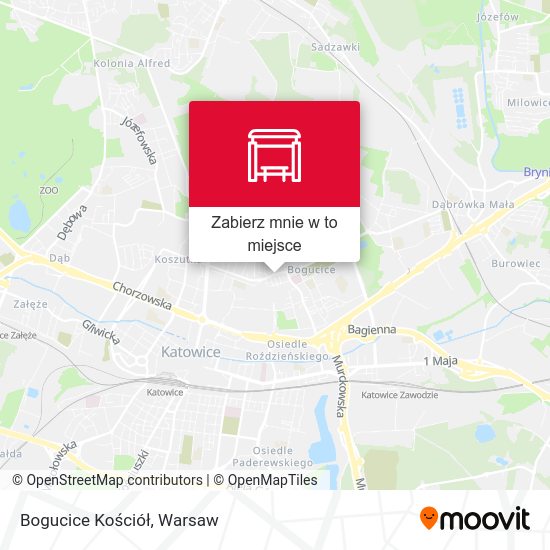 Mapa Bogucice Kościół