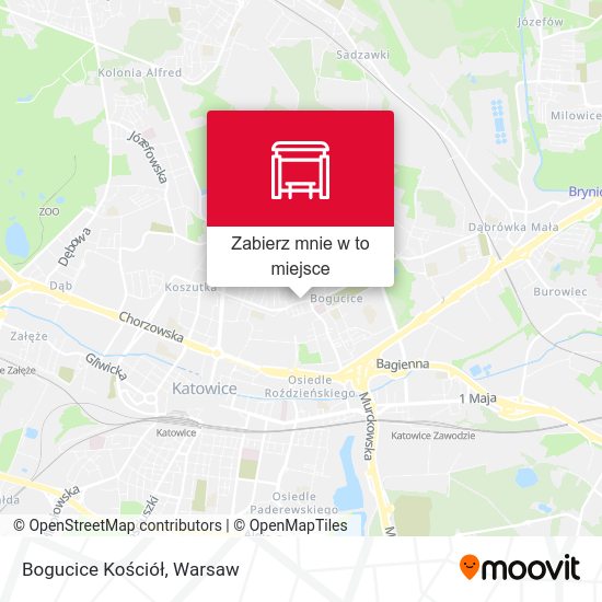 Mapa Bogucice Kościół