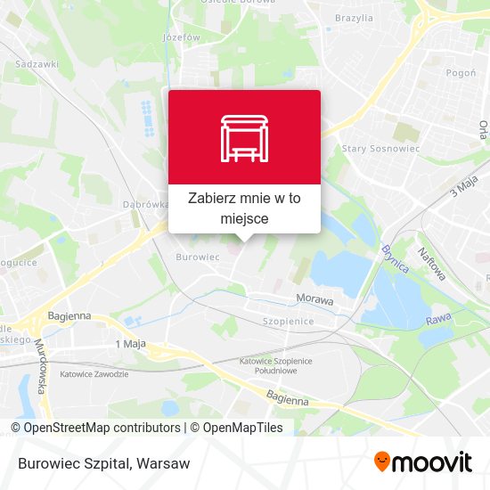 Mapa Burowiec Szpital