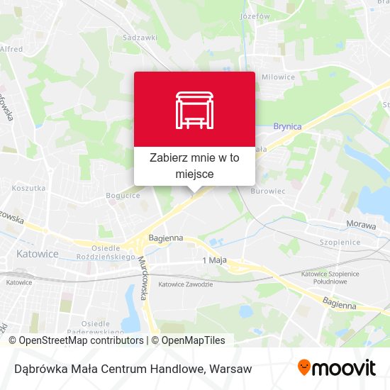 Mapa Dąbrówka Mała Centrum Handlowe