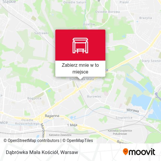 Mapa Dąbrówka Mała Kościół