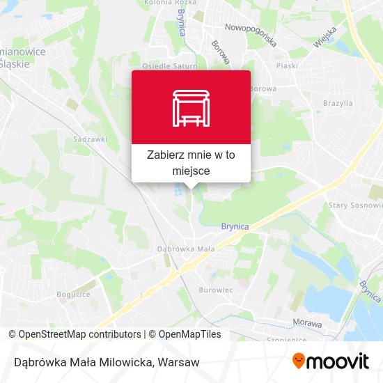 Mapa Dąbrówka Mała Milowicka