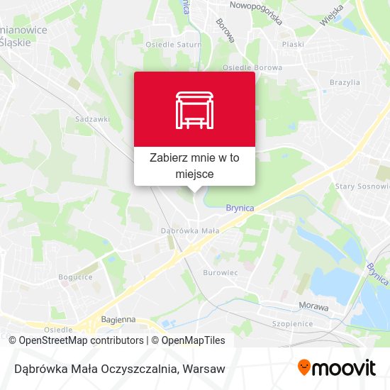 Mapa Dąbrówka Mała Oczyszczalnia