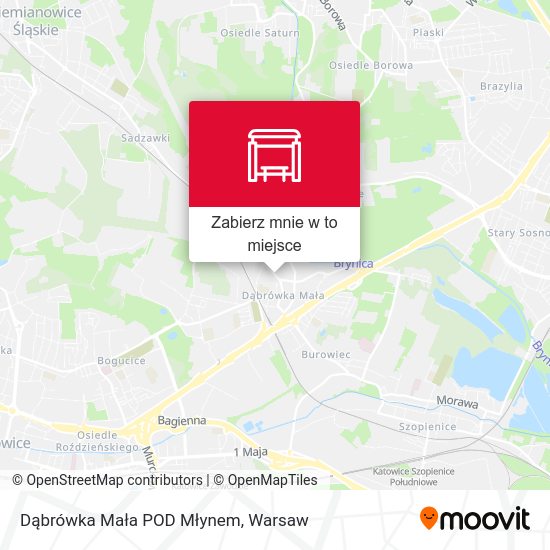 Mapa Dąbrówka Mała POD Młynem