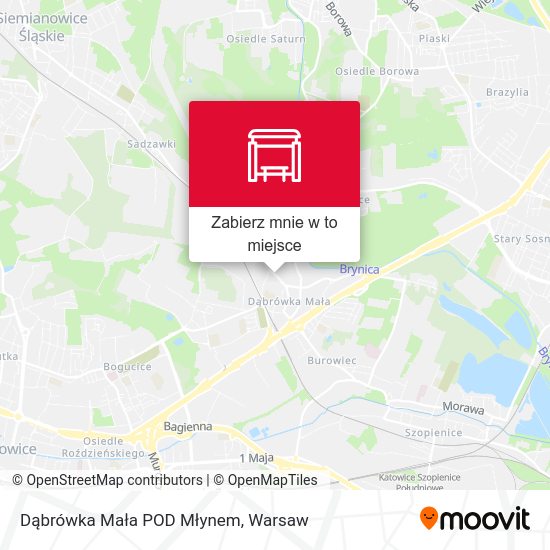 Mapa Dąbrówka Mała POD Młynem