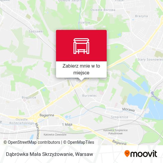 Mapa Dąbrówka Mała Skrzyżowanie