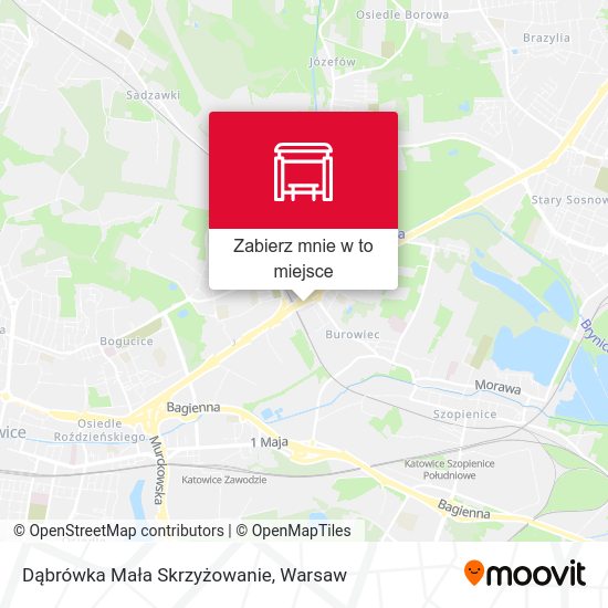 Mapa Dąbrówka Mała Skrzyżowanie