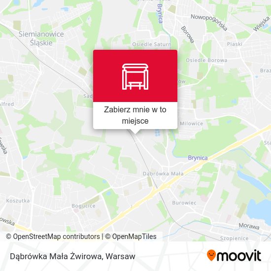 Mapa Dąbrówka Mała Żwirowa