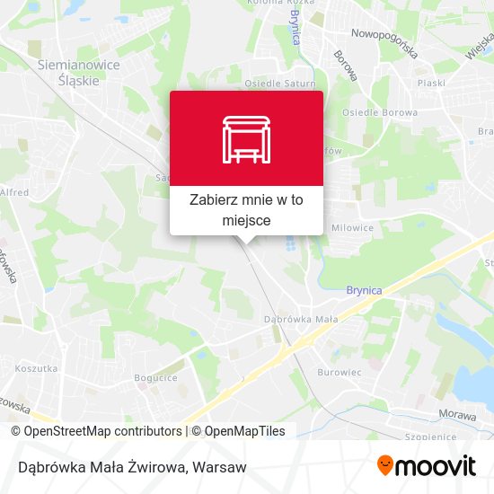 Mapa Dąbrówka Mała Żwirowa