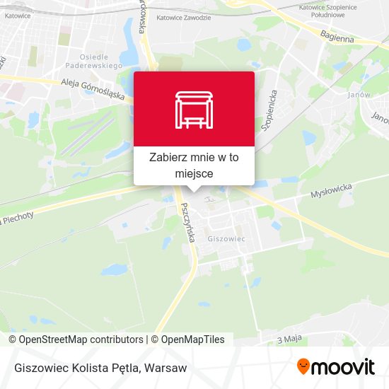 Mapa Giszowiec Kolista Pętla