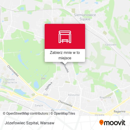 Mapa Józefowiec Szpital