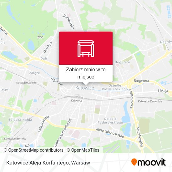 Mapa Katowice Aleja Korfantego