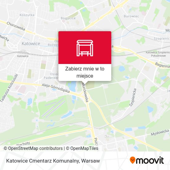 Mapa Katowice Cmentarz Komunalny