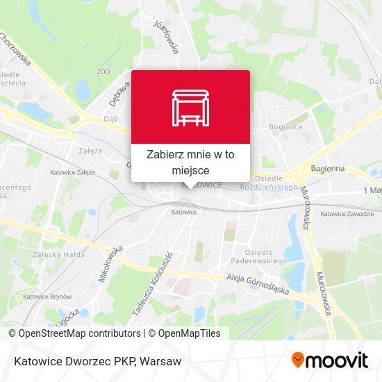 Mapa Katowice Dworzec PKP