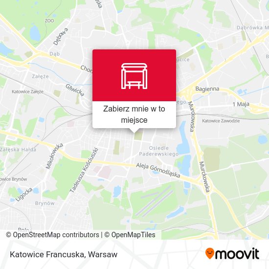 Mapa Katowice Francuska