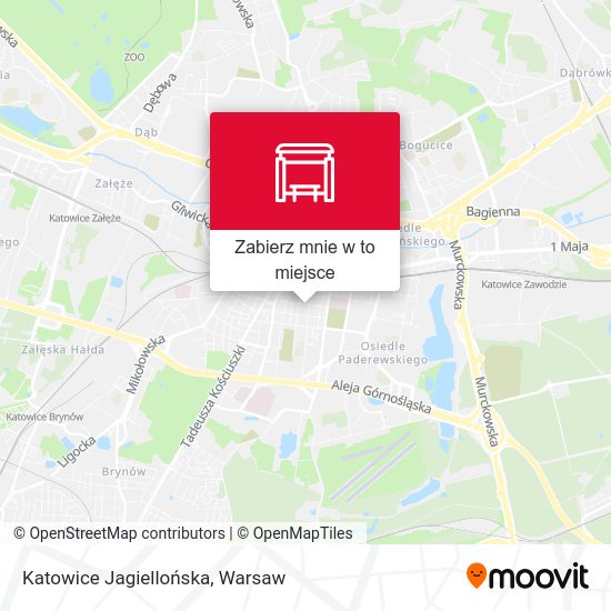 Mapa Katowice Jagiellońska