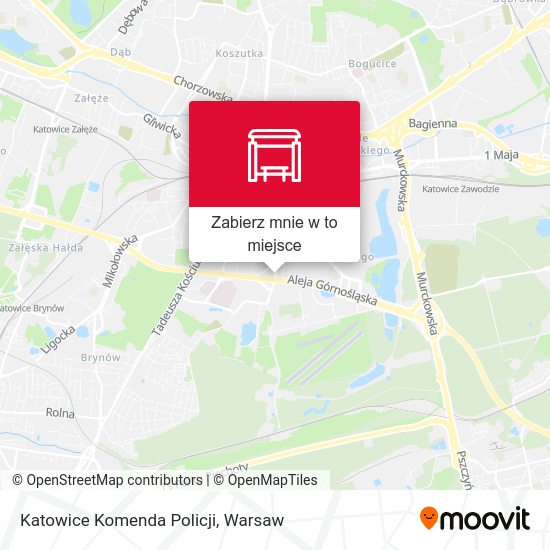 Mapa Katowice Komenda Policji