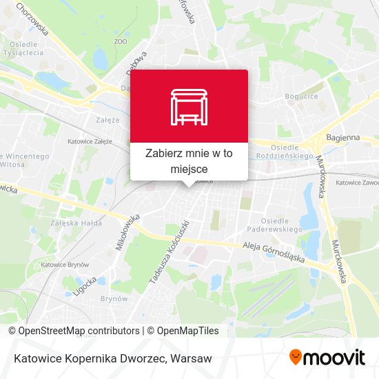 Mapa Katowice Kopernika Dworzec