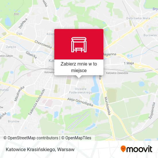 Mapa Katowice Krasińskiego