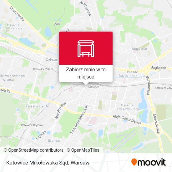 Mapa Katowice Mikołowska Sąd