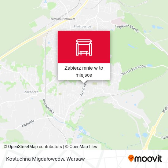 Mapa Kostuchna Migdałowców