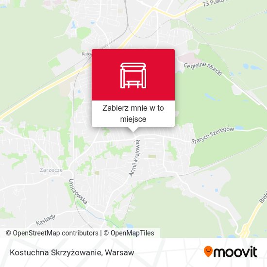 Mapa Kostuchna Skrzyżowanie