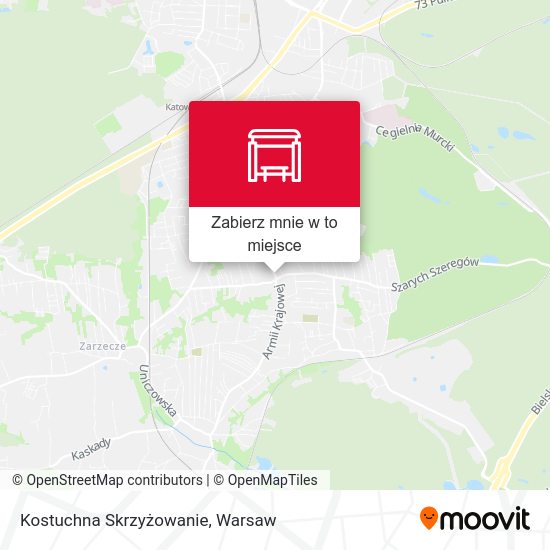 Mapa Kostuchna Skrzyżowanie