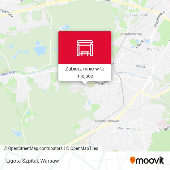 Mapa Ligota Szpital