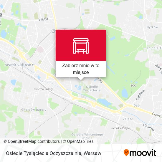 Mapa Osiedle Tysiąclecia Oczyszczalnia