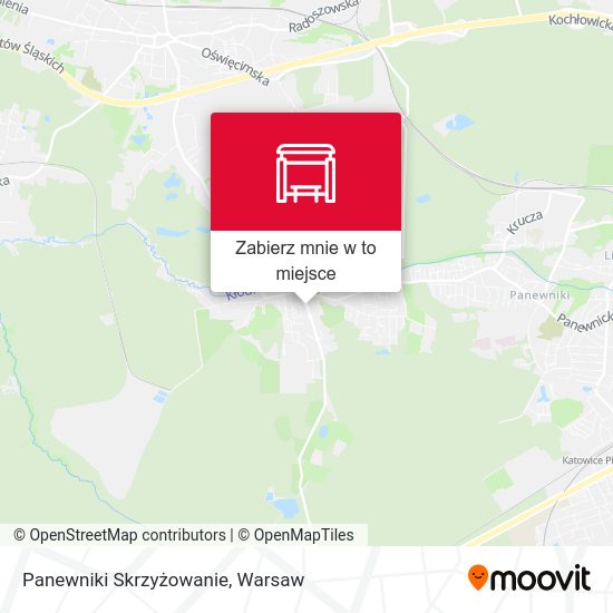 Mapa Panewniki Skrzyżowanie