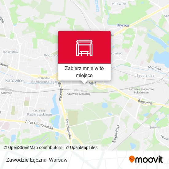 Mapa Zawodzie Łączna