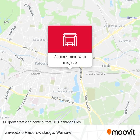 Mapa Zawodzie Paderewskiego