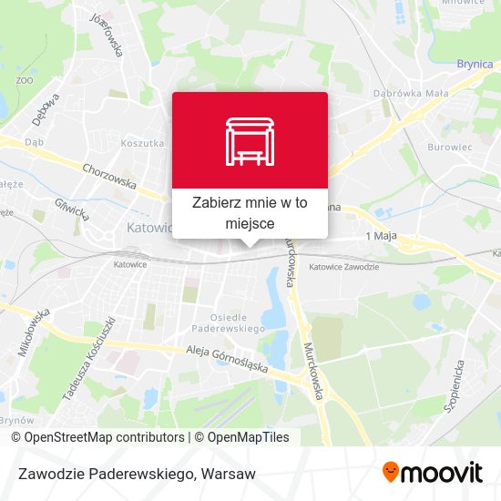 Mapa Zawodzie Paderewskiego