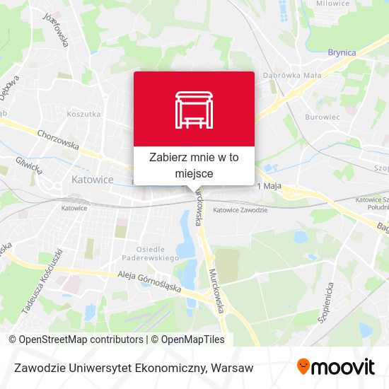 Mapa Zawodzie Uniwersytet Ekonomiczny