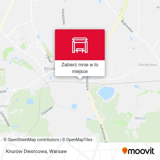 Mapa Knurów Dworcowa