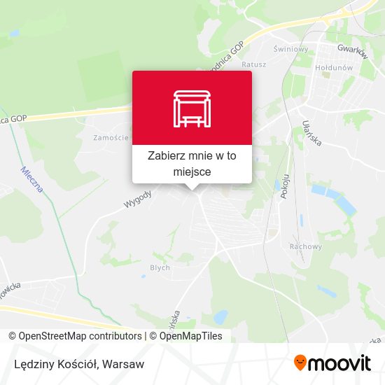 Mapa Lędziny Kościół