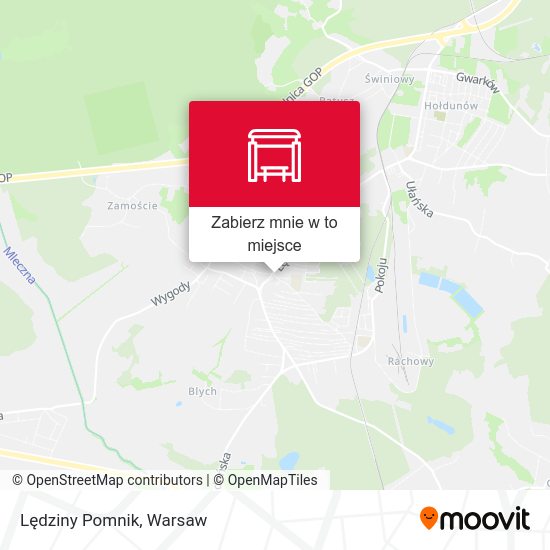 Mapa Lędziny Pomnik