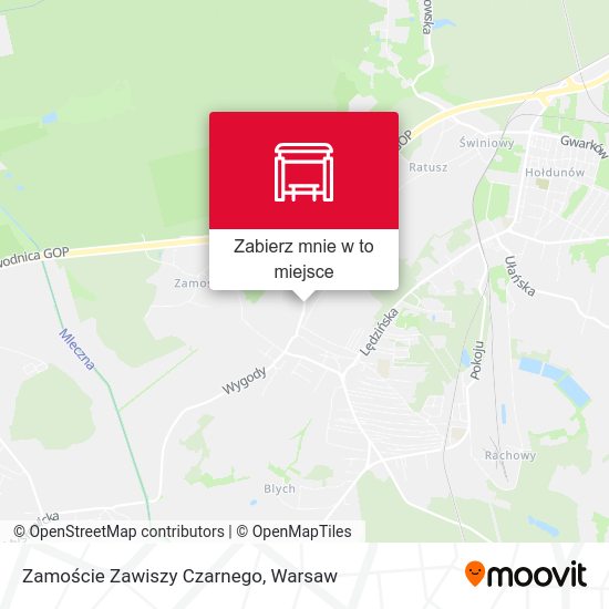 Mapa Zamoście Zawiszy Czarnego