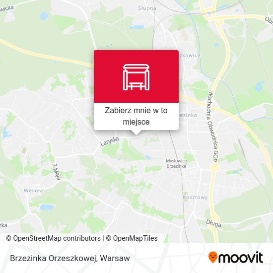 Mapa Brzezinka Orzeszkowej